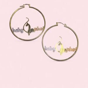 Y2k baby phat hoops earrings